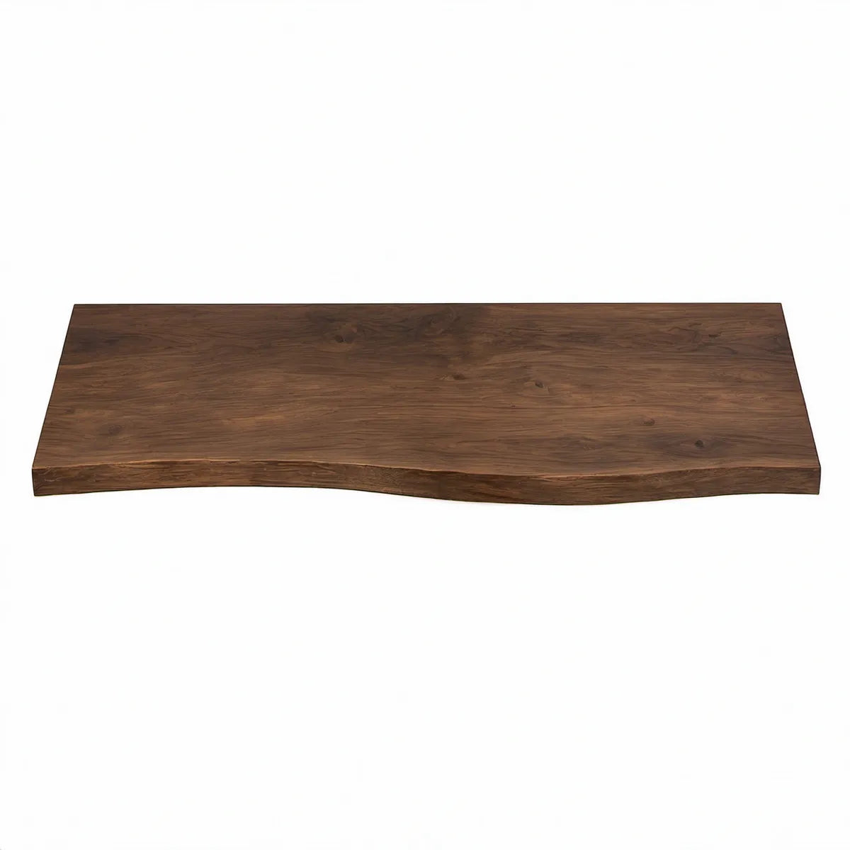 Live Edge Solid Acacia Wood Wall Shelf, Dark Brown, 47.2 x 11.8 x 1.6 in